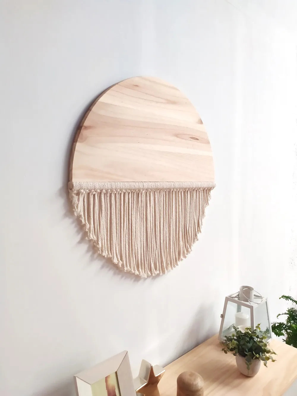 Circulo de madera y macramé - Suave