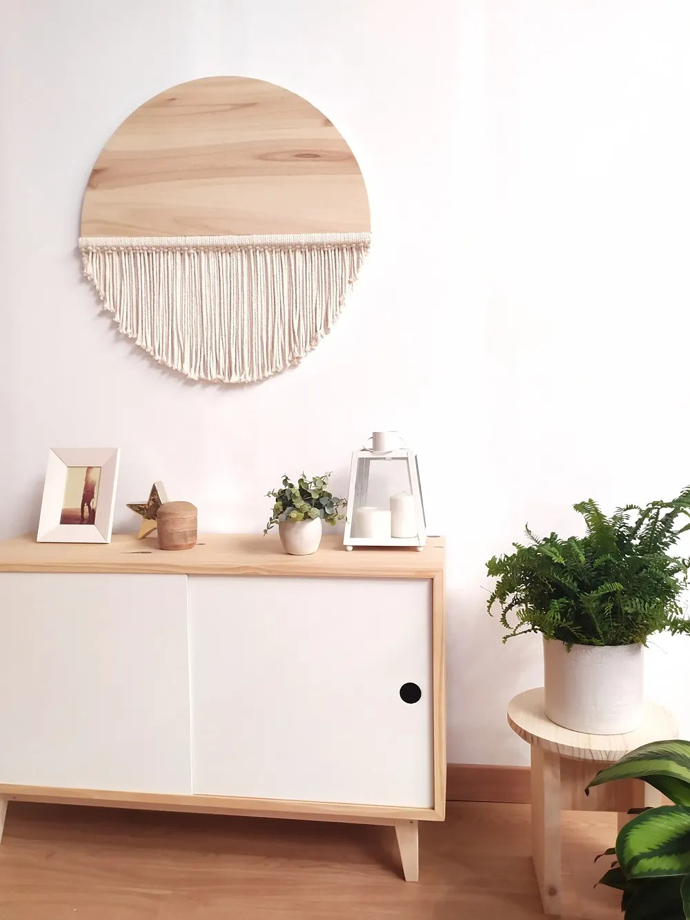 Circulo de madera y macramé - Suave