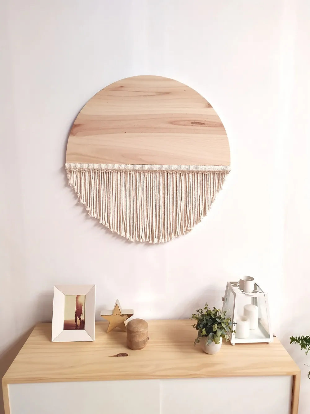 Circulo de madera y macramé - Suave