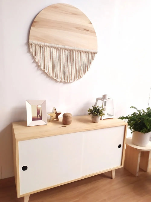 Circulo de madera y macramé - Suave