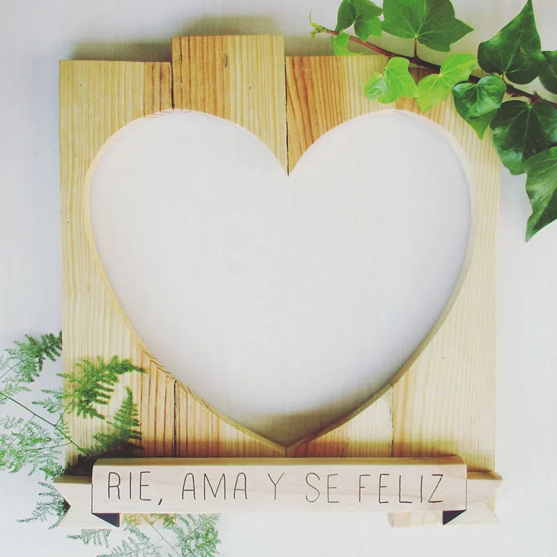 Corazon hueco madera
