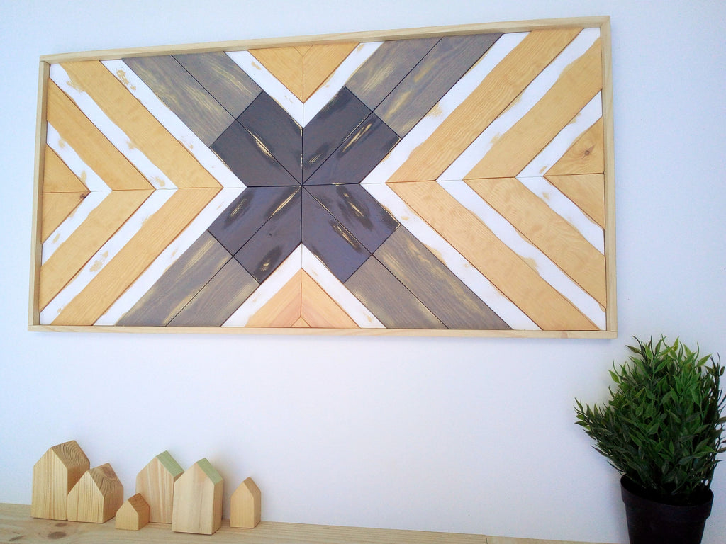 Cuadro de madera - Aged Gray