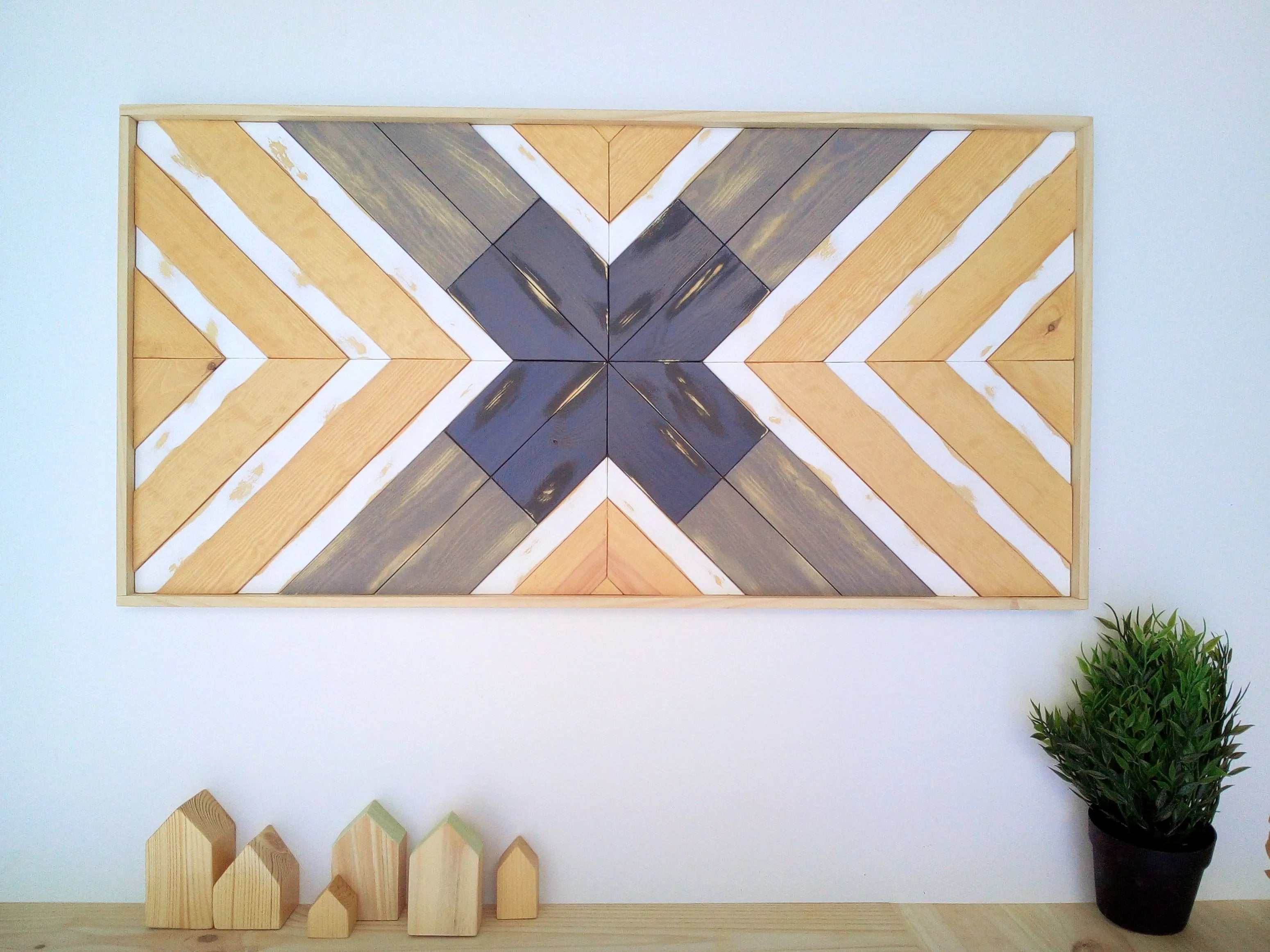 Cuadro de madera - Aged Gray