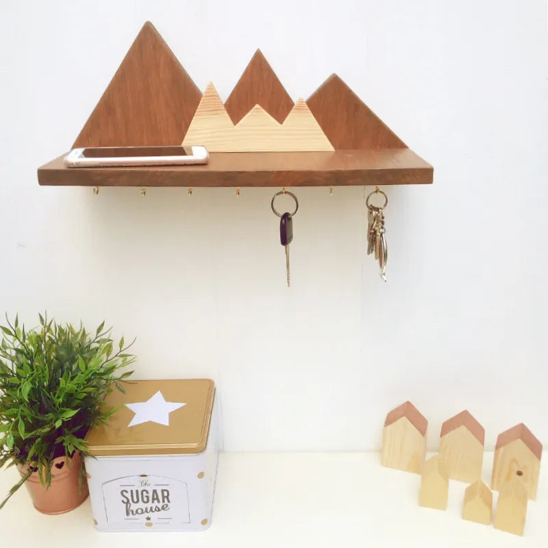 Estante montaña Cuelga llaves - Dark wood
